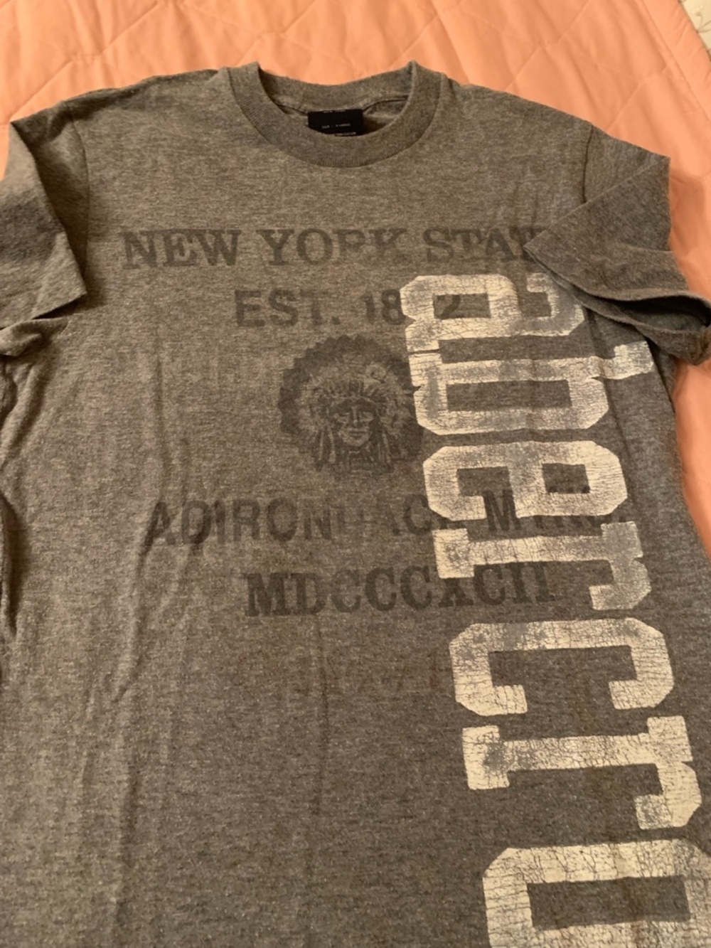Abercrombie & Fitch Gray Graphic Short Sleeve Crewneck Tee